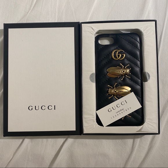 Gucci authentic marmont black leather phone case - Picture 2 of 4